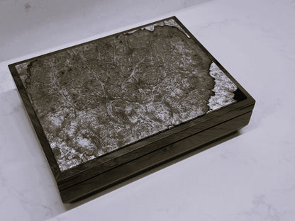 New Guinea Rosewood Keepsake Box with Burl Top