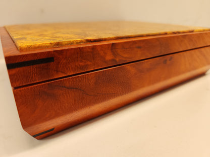 New Guinea Rosewood Keepsake Box with Burl Top